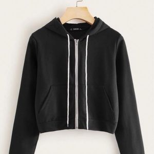 cropped zip up